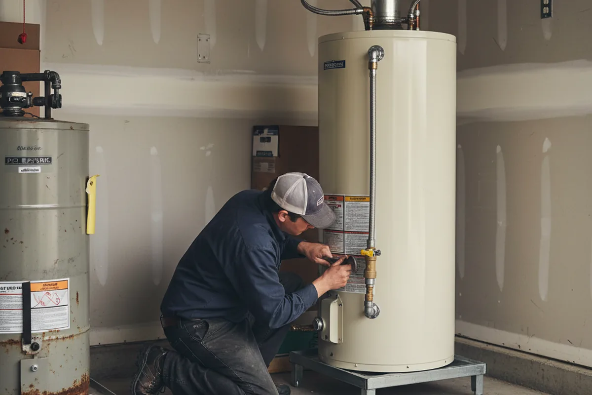 Water heater and shutoff valve replacement in Limestone